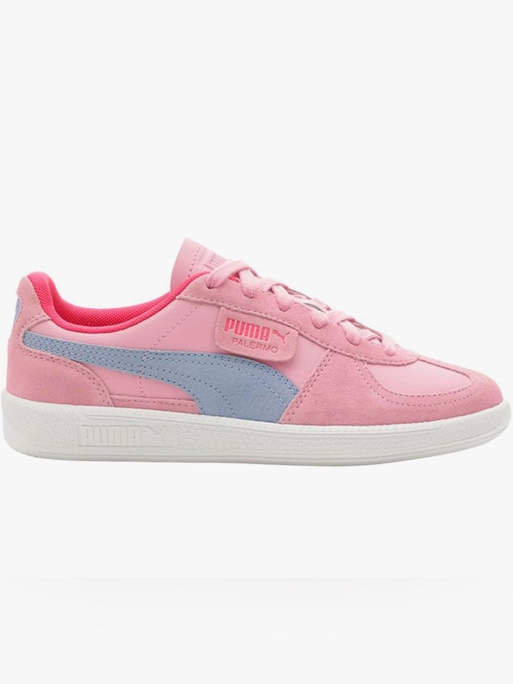 Puma Palermo Pink with Light Blue Formstripe Sneaker